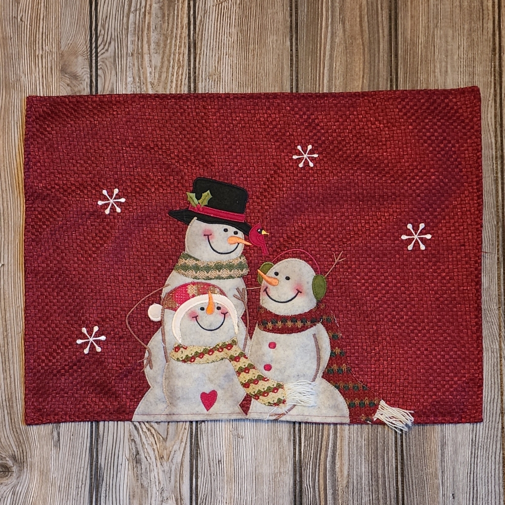 4 Winter Snow Family Placemats
